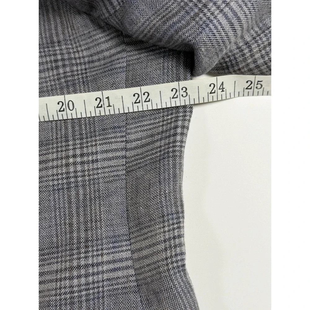 Jos A Bank 1905 Blazer 44R Glen Plaid 100% Linen Tailored Fit Sport Coat Jacket